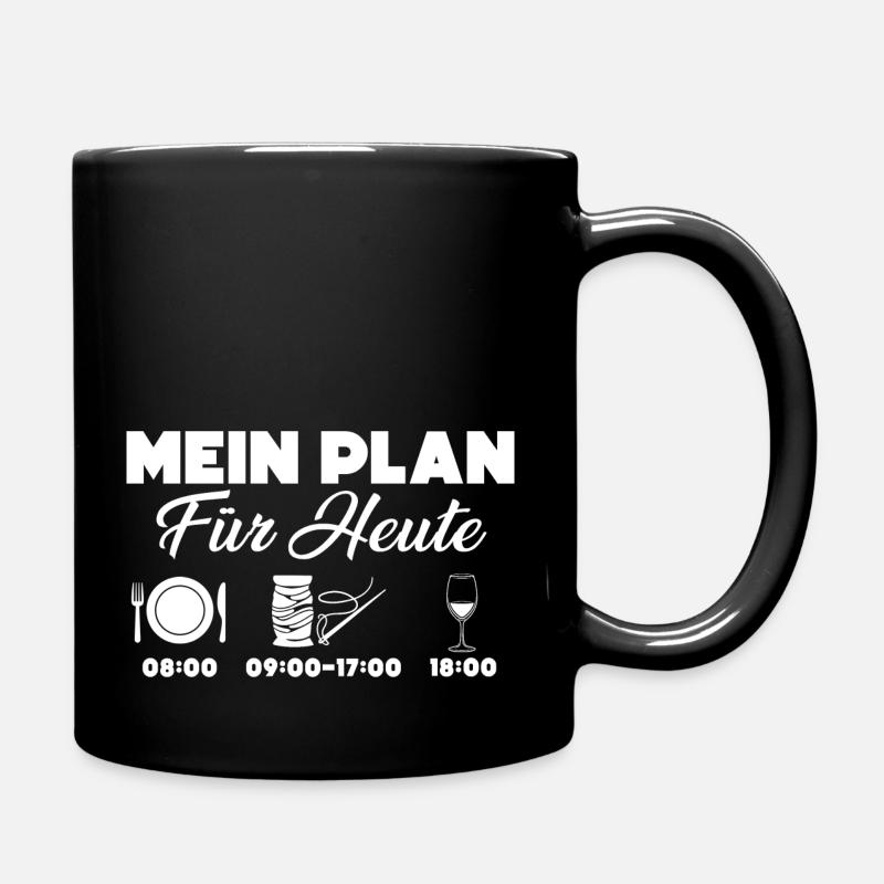 Schneidern Nähen - Tasse einfarbig - Schwarz