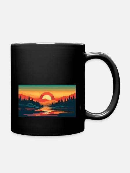 Canada Sunset - Tasse einfarbig - Schwarz
