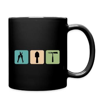 Garten Pflanzen Gärtner Gartenarbeit Kleingarten - Tasse einfarbig - Schwarz - Rechts