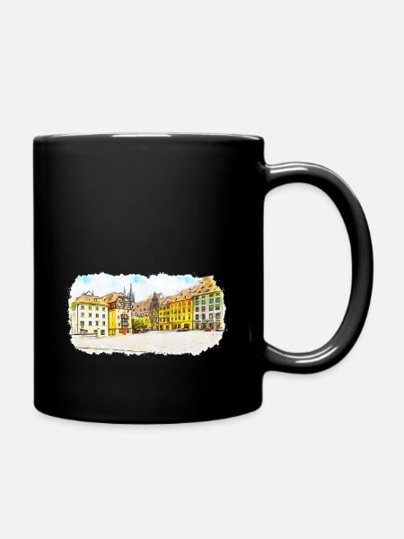 Cheb Eger - Tasse einfarbig - Schwarz
