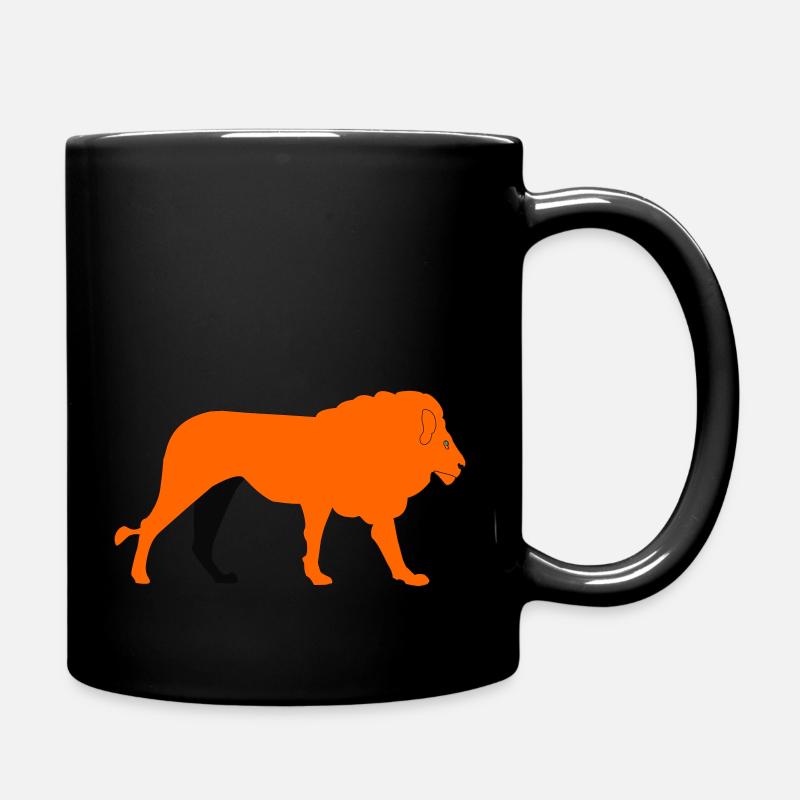 Löwe Schwarz - Tasse einfarbig - Schwarz