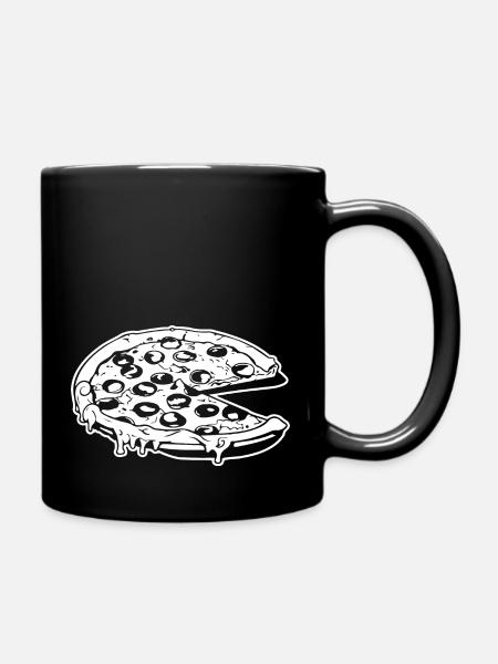 Pizza Fast Food Pizzeria - Tasse einfarbig - Schwarz