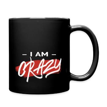 I AM CRAZY - Full Colour Mug - black - Right