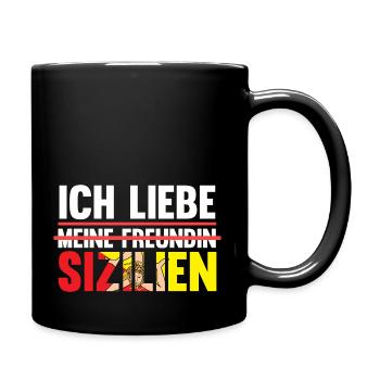 Sizilianer Sizilianisch Sizilien - Tasse einfarbig - Schwarz - Rechts