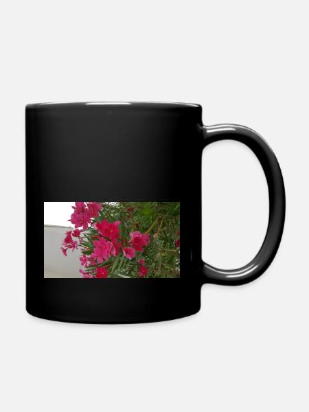 Blumen - Tasse einfarbig - Schwarz