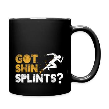 J’ai des attelles de tibia Design pour un fan de cross-country - Mug uni - noir - Droite