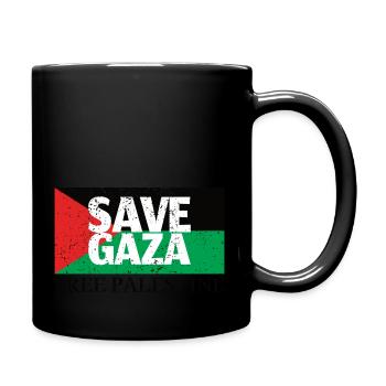 Save Gaza Free Palestine Geschenk - Tasse einfarbig - Schwarz - Rechts
