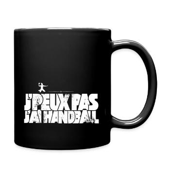 J'peux pas j'ai handball - Mug uni - noir - Droite