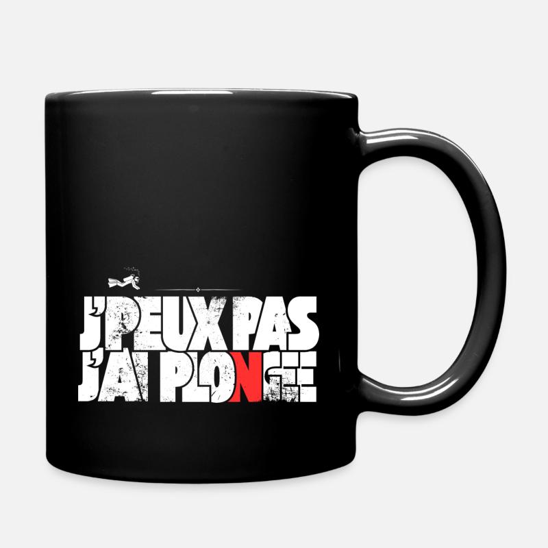 J'peux pas j'ai Plongée - Mug uni - noir