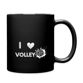 I LOVE VOLLEYBALL - Full Colour Mug - black - Right