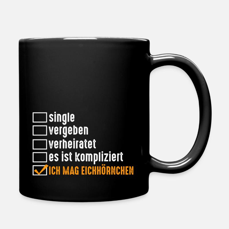 Eichhörnchen - Tasse einfarbig - Schwarz