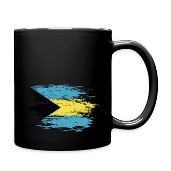 Drapeau des Bahamas utilisé - Mug uni - noir - Droite
