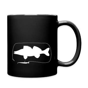 Pike-perch with softbait - Full Colour Mug - black - Right