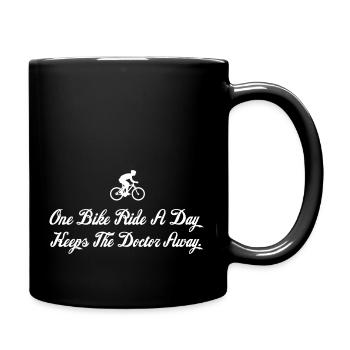Une balade à vélo par jour... Cyclisme Cyclisme Dicton - Mug uni - noir - Droite