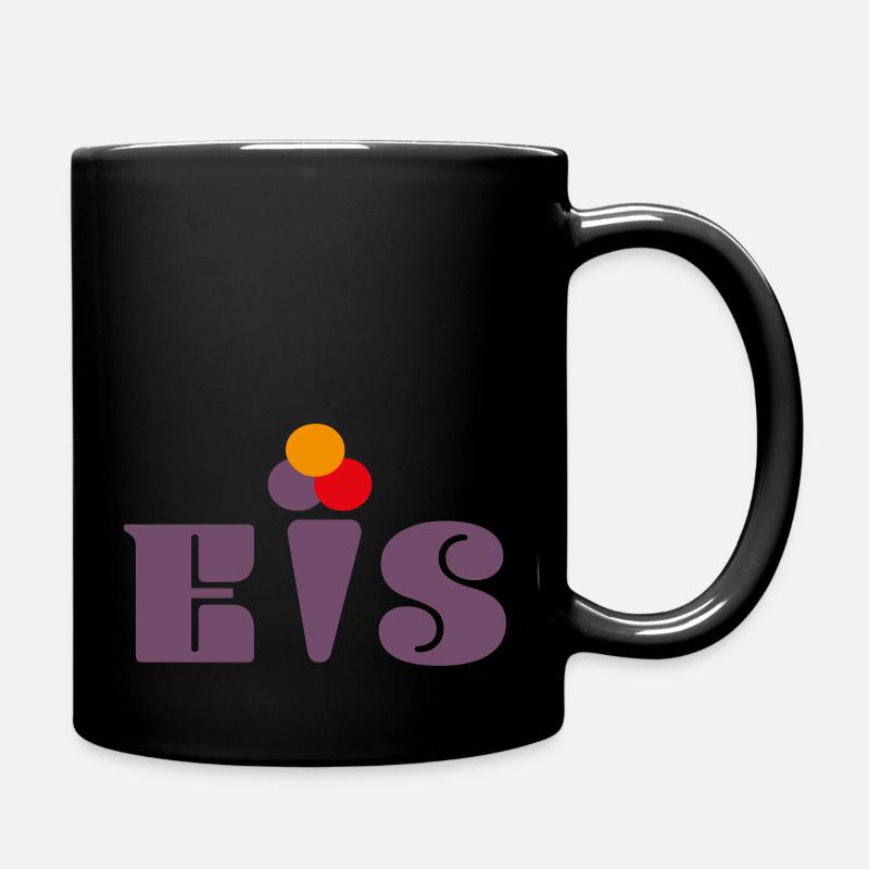 Eis,Eis - Ich liebe Eis - Tasse einfarbig - Schwarz