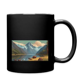 Fiordland National Park, New Zealand - Full Colour Mug - black - Right