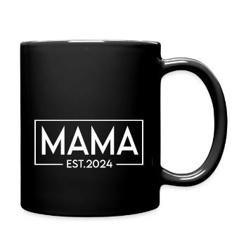 Mama Est 2024 Bald Mama Schwangerschaft Ankündigung - Tasse einfarbig - Schwarz - Rechts