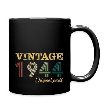 Vintage 1944 Original Parts Year Of Birth Birthday - Full Colour Mug - black - Right