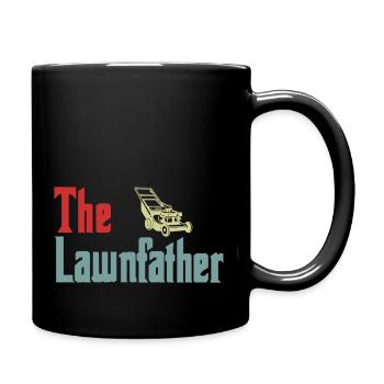 Lawn Mowing Lawnfather Father's Day Funny - Full Colour Mug - black - Right
