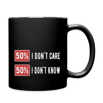I don ́t care Humor Funny Sayings - Full Colour Mug - black - Right
