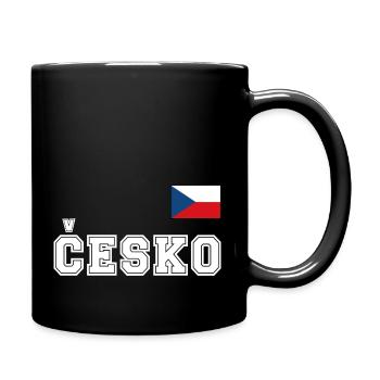 Czech Republic Jersey Look – Česko with Flag Flag - Full Colour Mug - black - Right