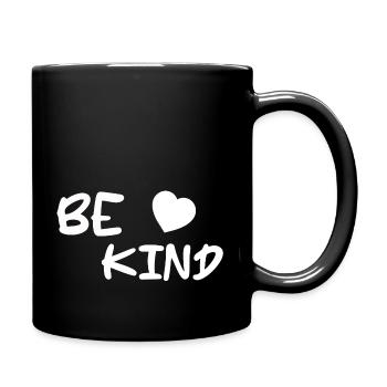 Be Kind Schriftzug - Tasse einfarbig - Schwarz - Rechts