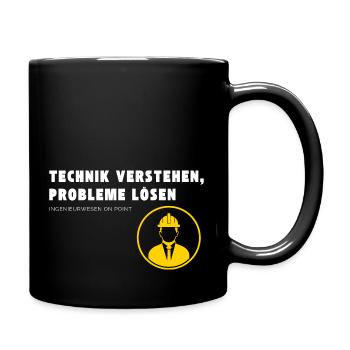 Understanding technology, solving problems Engineering . - Full Colour Mug - black - Right