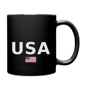 ÉQUIPE Bannière du drapeau américain des États-Unis en cours d’écriture - Mug uni - noir - Droite