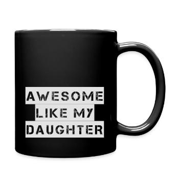 GÉNIALE COMME MA FILLE – Fête des Mères – Fête des Pères - Mug uni - noir - Droite