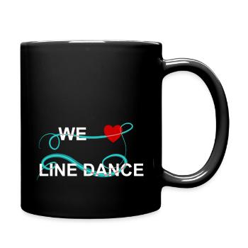 Wir lieben Line Dance - Tasse einfarbig - Schwarz - Rechts