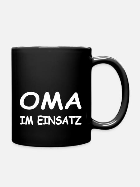 Oma - Tasse einfarbig - Schwarz