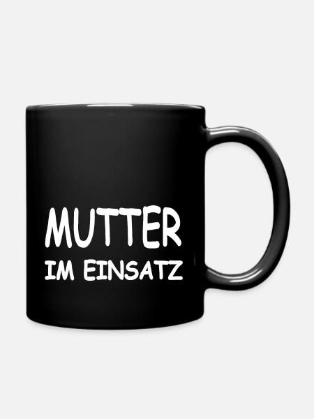 Mutter - Tasse einfarbig - Schwarz