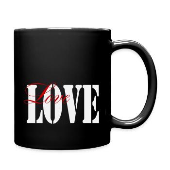 LOVE - Tasse einfarbig - Schwarz - Rechts