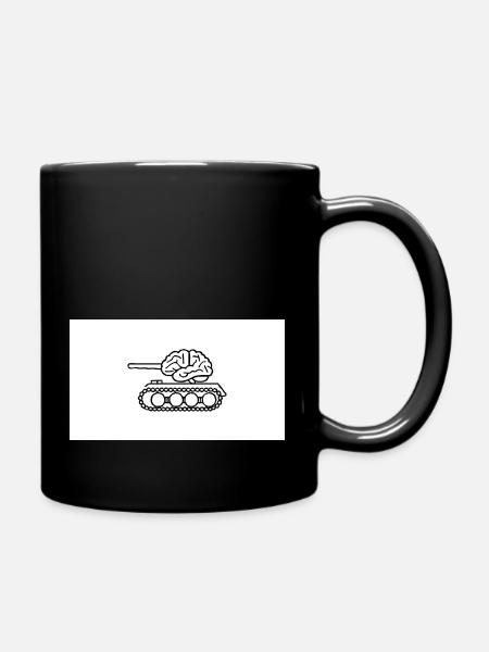 Denkpanzer - Tasse einfarbig - Schwarz