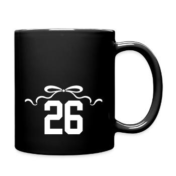 Nummer 26 Knoten - 26. Jahrestag - Tasse einfarbig - Schwarz - Rechts