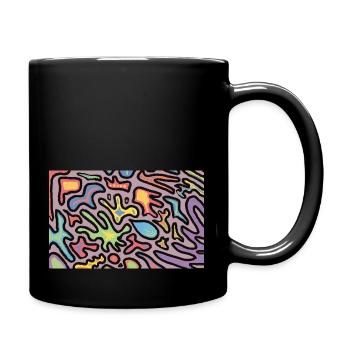 Chaotische Inseln - Tasse einfarbig - Schwarz - Rechts