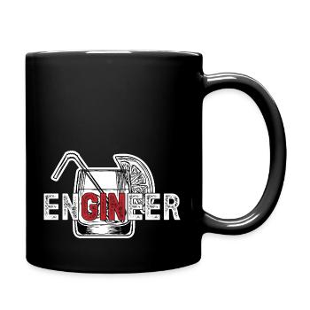 enGINeer haha funny dude Zeichenfläche 1 - Tasse einfarbig - Schwarz - Rechts
