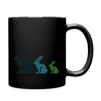 Lapin Pixel 3 - Mug uni - noir - Droite