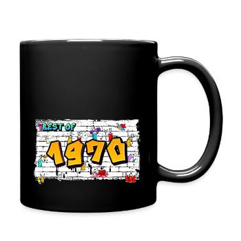 Vintage Rebel 1970 Graffiti – 55 Jahre Street - Tasse einfarbig - Schwarz - Rechts