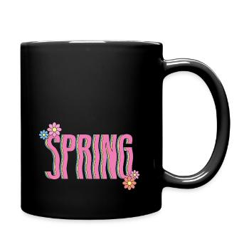 Lettrage à ressort - Mug uni - noir - Droite