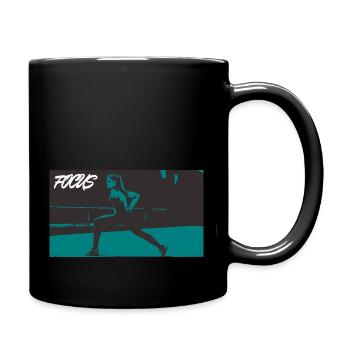 FOCUS_bluegreen - Tasse einfarbig - Schwarz - Rechts