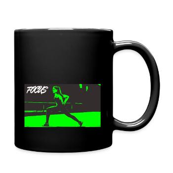 FOCUS_green - Tasse einfarbig - Schwarz - Rechts