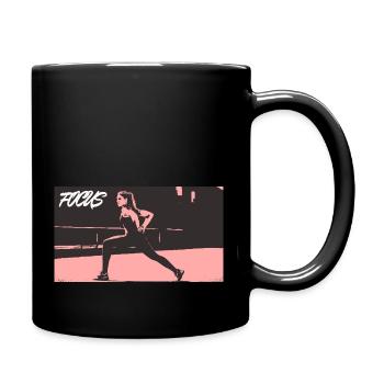 FOCUS_rose - Tasse einfarbig - Schwarz - Rechts