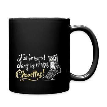 Jai le moral dans les choses chouettes ! - Mug uni - noir - Droite
