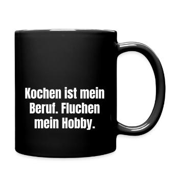 La cuisine est mon métier, jurer est mon passe-temps. - Mug uni - noir - Droite