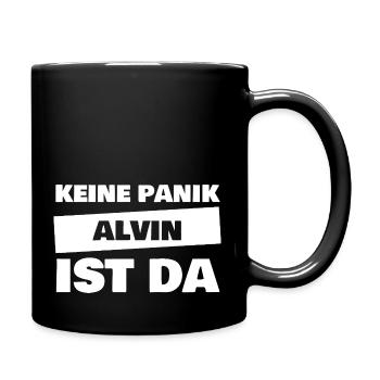 Geschenk für Alvin - Tasse einfarbig - Schwarz - Rechts