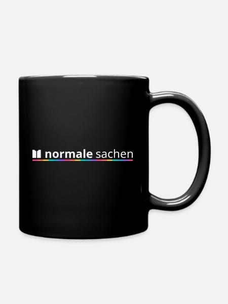 Normal Stuff Logo Rainbow - Full Colour Mug - black