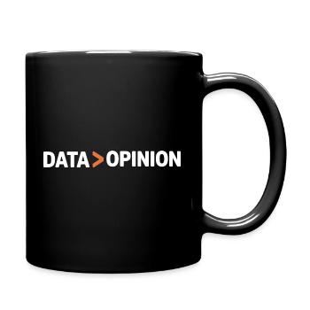 Les données plutôt que l’opinion Statistiques Analyse Science - Mug uni - noir - Droite