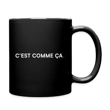 SO IST DAS EBEN. Moderner minimalistischer Humor - Tasse einfarbig - Schwarz - Rechts