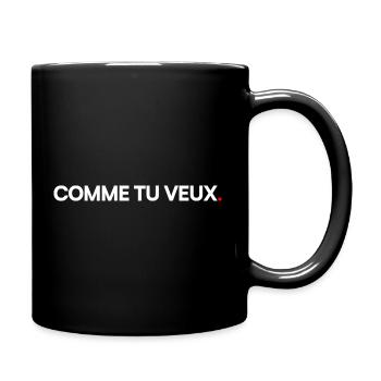 AS YOU WANT | Minimal humor expression - Full Colour Mug - black - Right